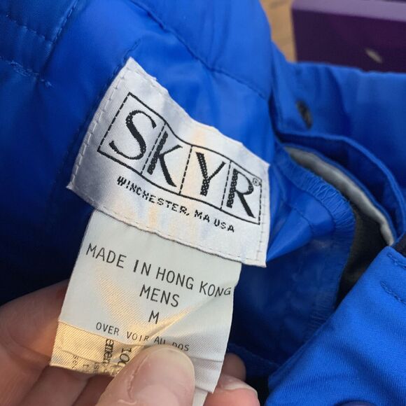 SKYR Gore Tex Men's Medium Blue Snow Ski Board Pants Adjustable Lightweight - Picture 12 of 13